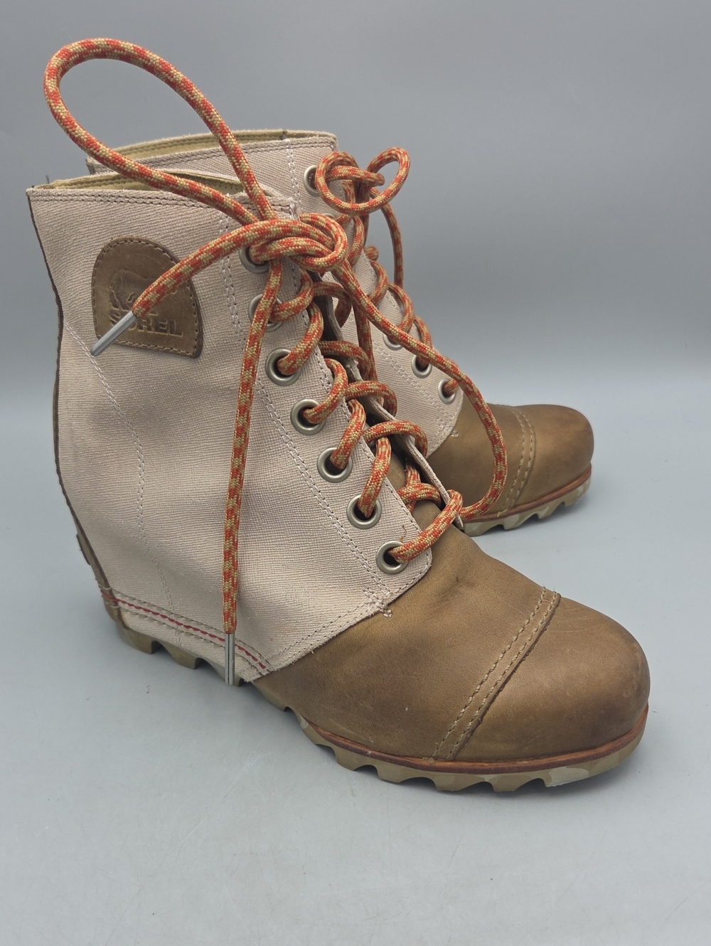 Sorel Joan of Arctic Wedge II PDX Waterproof Lace Up Leather Ankle Boots Sz 8.5